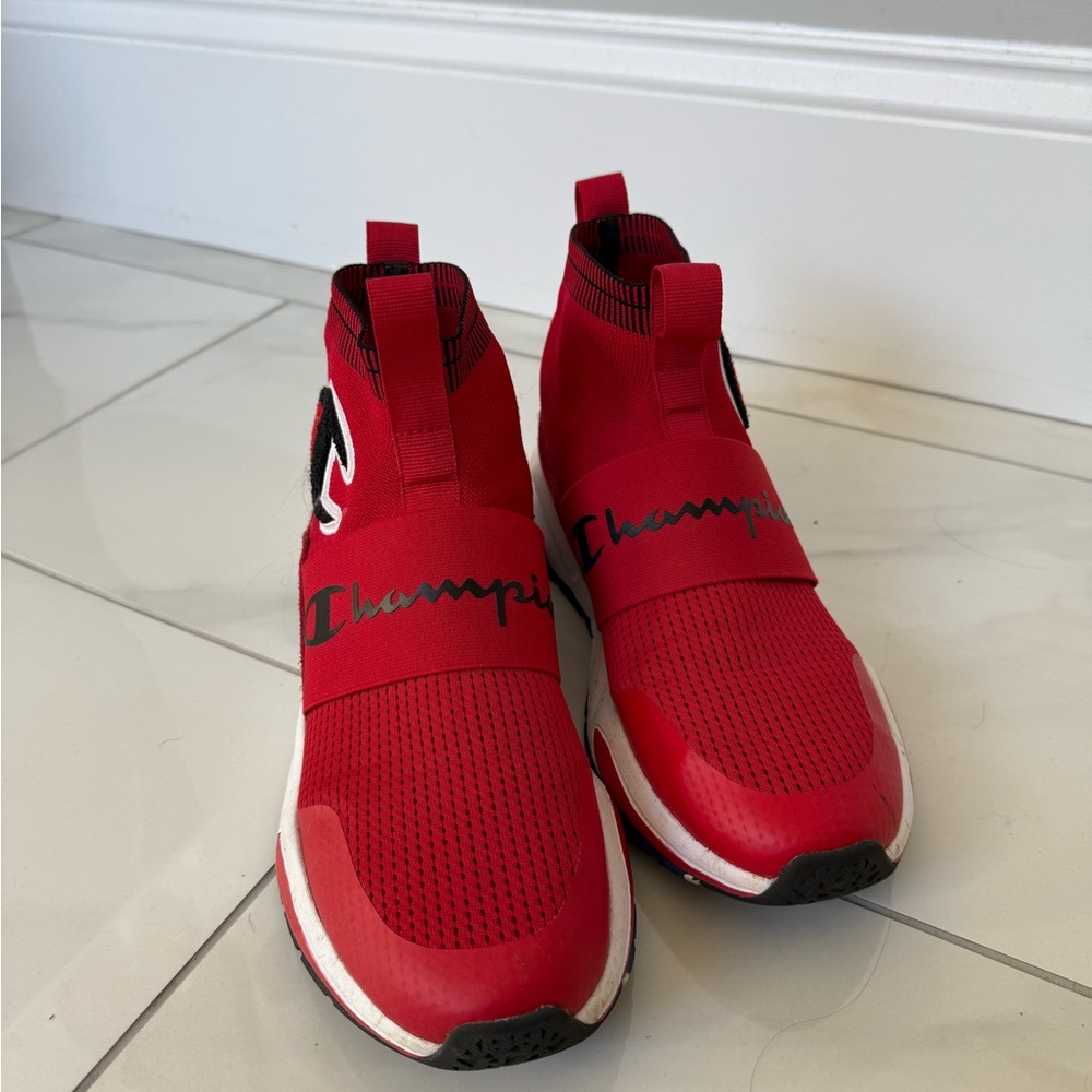 Red Champion sneakers